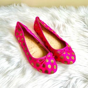 Cat & Jack Magenta and Gold Flats